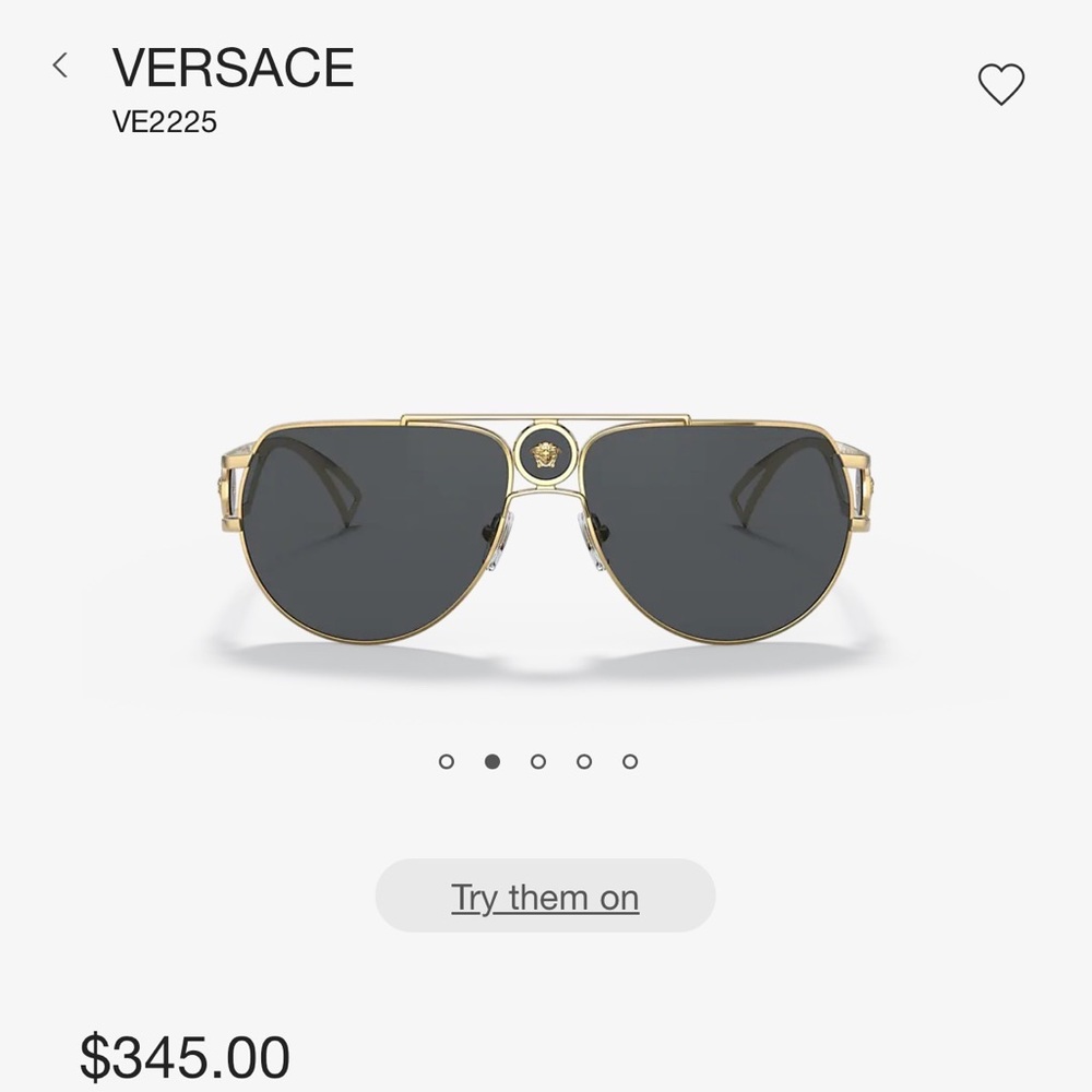 ❌SOLD❌Versace Aviator Sunglasses